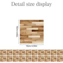 1pc Dollhouse Miniature Floor: 3.94 X 3.94 Inches Mini Realistic Wallpaper Tile Sticker Model Furniture Decor - Multicolor - View 14