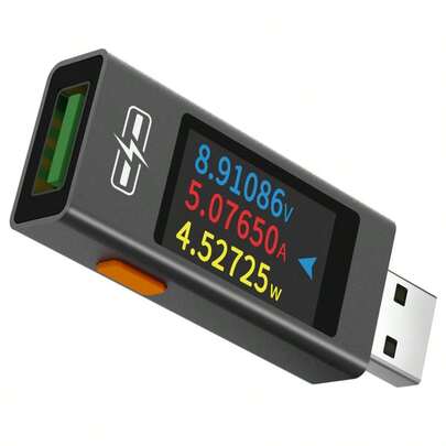 POROMETISTO Probador USB UT01U Medidor de energía 0-6.5A Detector de voltaje y corriente USB Amperímetro Voltímetro Probador de capacidad Banco de energía Cargador de prueba