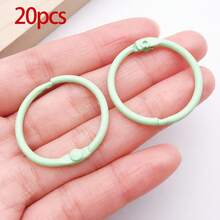 20pcs Metallic Loose Leaf Binder Rings Colored Metal Key Rings For Index Cards, Notebook, Keychains, School, Office, Home, Teachers, Craft Projects - Multicolor - View 15