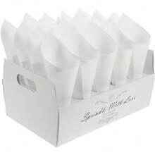 Juego De 20 Soportes Para Conos De Confeti De Boda Con Bandeja Soporte Para Conos De Pétalos De Papel Natural Para Fiesta De Compromiso Y Cumpleaños 12.99X8.07X3.74 Pulgadas,37634312 - Multicolor - Ver 1
