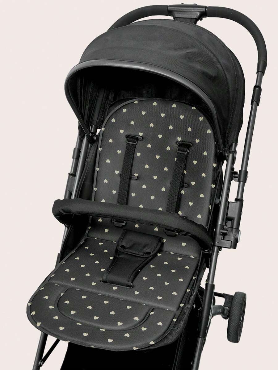 1pc Cartoon Pattern Baby Stroller Seat Cushion, Skin-Friendly Soft Durable Non-Deformable, Suitable For All Seasons Without Sweating, Removable Washable Anti-Slip, Multiple Patterns Available, Fits Various Baby Stroller Models