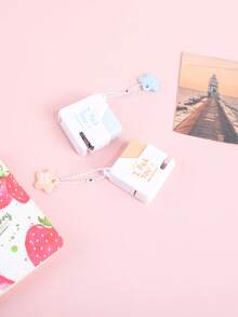 1PC Mini Portable Square Beautiful Stapler - Desktop Office School Supplies & Gift For Students,Study Material Binding Tool - Multicolor - View 4