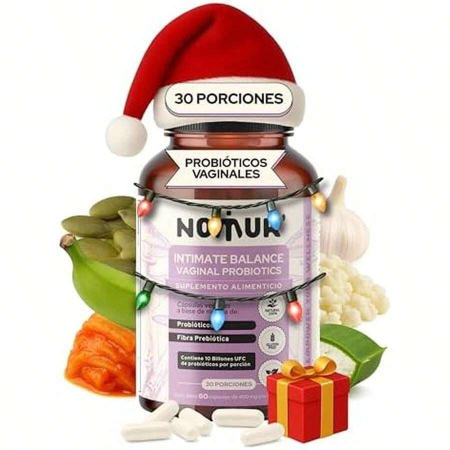 Intimate Balance Vaginal Probiotics Probioticos Vaginales Mezcla 5 Cepas Lactobacillus e Inulina Prebiótica Apoyo Ph Vaginal Equilibrio Femflora 10 Billones  60 Capsulas Veganas 100% Naturales - / - Ver 1