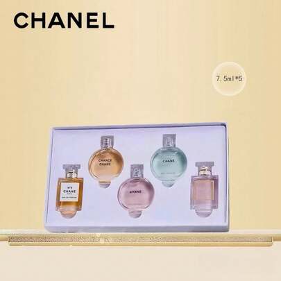 Set de miniatura de perfume, regalo de 5 piezas de 0.25OZ/7.5ML, perfume de mujer EDP de larga duración, regalo para novia, esposa, madre, amiga, cumpleaños, graduación, fiesta, viaje, campamento, al aire libre, escuela, viaje, festivales, aniversario, regalo para el Día de San Valentín, Halloween, Acción de Gracias, Navidad, Año Nuevo