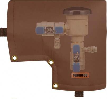 Backflow Preventer Insulated Pouch (5F) - Pressure Vacuum Breaker Cover - Winter Water Well Pump And Sprinkler Valve Insulation - Protects From Severe Snow And Intense Sun