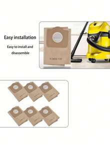 10个无纺布集尘袋，适用于凯驰吸尘器 6.959-130 / A2204 / WD3300 / MV3 / WD3 - 彩色 - 查看 3