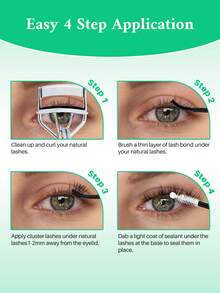 LASHSUN Gift Box, 2304pcs Individual False Eyelashes, 14 Mixed Styles, 10-16mm Cat Eye/Thin/Thick Lashes Set, Includes Bond&Seal Lash Remover And Tweezers, Suitable For Beginners And Experienced Users, Easy DIY At Home, Soft & Comfortable, Suitable For Daily Wear - Black - View 7