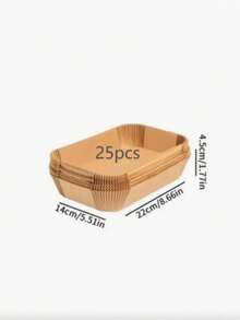 200-Piece Pack Of Disposable Air Fryer Paper Mats, Rectangular Kitchen Accessories, Non-Stick Baking Paper, Suitable For Double-Sided Air Fryers, Air Fryer Accessories, Oil-Proof And Waterproof Air Fryer Paper Mats. - Khaki - View 13