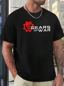 Sudadera de gimnasio para hombres, sudadera para hombre, diseño de calavera de Gears of War, sudadera unisex de cuello redondo, tela de felpa, ropa de otoño e invierno, regalo para amantes del gimnasio, regalos para hombres - Negro - Ver 1