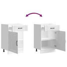 vidaXL Armario de cocina Lucca blanco madera de ingeniería - Blanco - Ver 9