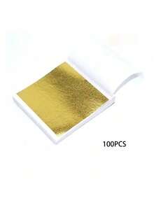 100 Tờ Lá Vàng 24K ăn được, Vàng Bạc và Vàng Hồng, Dụng Cụ Trang Trí Bánh Sô Cô La Chef Art - Nhiều màu - Xem 8