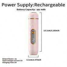 五合一USB充电式美甲美足套装 | 便携式指甲锉和老茧去除器 | 完美的圣诞节、新年、情人节礼物 - 彩色 - 查看 11