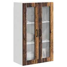 vidaXL Mobile da Cucina Murale con Porte Bois Ancien 60 x 31 x 100 cm - Castano - Visualizzare 3