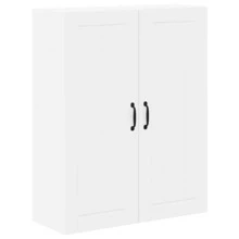 vidaXL Armoire de cuisine Blanc brillant 80 x 31 x 100 cm - Blanc - Voir 1