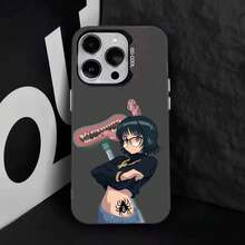 Funda de teléfono de anime S-Shizuku M-Murasaki para 17,16,15,14,13,12,11,Pro,Max,Plus, cubierta de TPU negra - Z1 - Ver 6