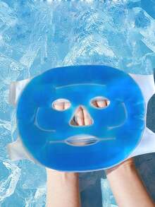 1pc Reusable Cooling Face Mask, Gel Face Mask To Relieve Fatigue And Aid Sleep, Suitable For Daily Use, Gel Ice Pack Eye Mask/Face Mask For Soothing Cold Compress