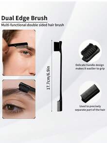 J·FOCUS 6-teiliges Herren Pflege-Set, Styling Kamm, Bartschneider, Haushalts-Barbier-Werkzeuge, professionelles Pflege-Set für den Salon, tragbares Reise-Herren-Pflege-Set, Bart- und Haarschneider-Set, Geschenk zum Vatertag, Geburtstagsgeschenk für ihn, Partyfavors, Weihnachts- und Valentinstags-Geschenk - Schwarz - Übersicht 6