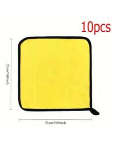 10片装超柔软超细纤维清洁布 - 加厚、不掉毛、超强吸水，适用于汽车清洁、宠物护理、厨房和浴室清洁 | 防刮擦、不留水渍、可水洗（黄/灰） - 2026新年清洁必备，节日家居焕新，汽车护理必备，多功能清洁工具，速干配方 - 彩色 - 查看 8