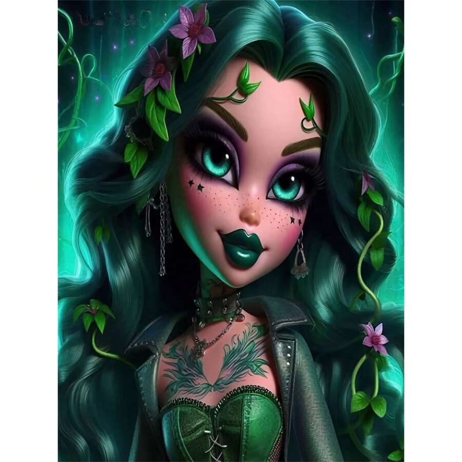 DIY Princess Diamond Painting Kit For Adult Beginners; 5D Beautiful Fairy Diamond Painting Kit; DIY Round Stone Flower Diamond Art Kit For Homeoration; - Nhiều màu - Xem 1
