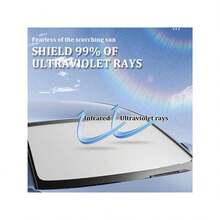 150x70cm Car Windshield Sun Shade, Easy To Install, Foldable, Blocks Glare, UV Protection, Cools Car, Suitable For SUV/Truck/Sedan - A - View 6