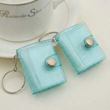 1pc/2pcs Mini Glitter Transparent Photo Album, 16 Capacity, With Keychain, 1 Inch Pocket Insert Style ID Photo Album, Minimalist & Elegant Student Portable Photo Album - Clear - View 21