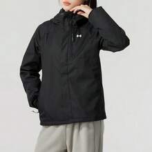 Chaqueta 3 en 1 de manga larga con capucha, cremallera y logotipo pequeño de Under Armour Storm 2.0 para hombre, color negro, 1371585-002 - Negro - Ver 6