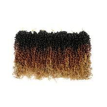Extensiones de cabello trenzado sintético con rizos, cabello crochet mini twist yaki pre-enrollado de 8/10/12 pulgadas en color marrón - Multicolor - Ver 14