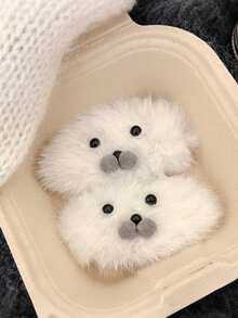 1/2 Pcs Cute Plush Little Seal Hair Clip Hair Accessory Versatile Autumn And Winter Cute Pet Bangs Clip Side Broken Hair Clip, Claw Clips, Hair Slide, Hair Barrettes - Multicolor - View 7