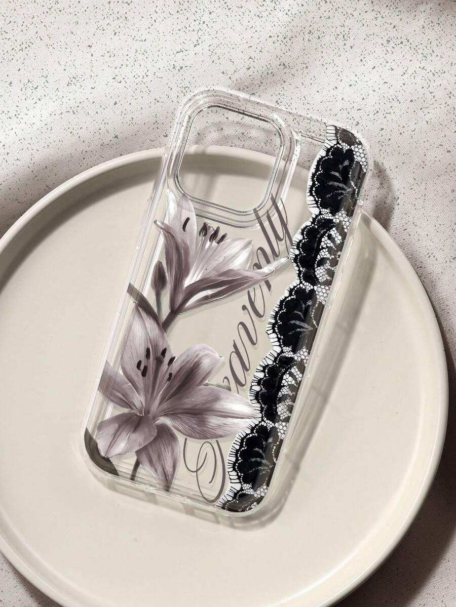 Ốp lưng điện thoại trong suốt in họa tiết hoa ly ren đen thời trang, tương thích với iPhone 13/11/17/17 Pro/16/14/15/15 Pro/15 Plus/15 Pro Max/7 Plus/8 Plus/X/Xs Max/Xr/11 Pro/12 Pro/13 Pro/14 Pro/12 Mini/13 Mini/11 Pro Max/12 Pro Max/13 Pro Max/14 Pro Max/14 Plus/17 Pro Max/17 Air/6/6s Plus/7/8/16 Pro/16 Plus/16 Pro Max/SE2/17 Pro Max và Galaxy/A54/A14/A12/A13/A15/A32/A33/A24/A52S/S20/S21/S22/S23/S24/S23Plus/S24ultra/S25/A15/A33/A23, phiên bản quốc tế, không phải phiên bản nội địa. Quà tặng Phục Sinh mùa xuân - Nhiều màu - Xem 1