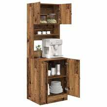 vidaXL Buffet de cuisine avec 2 pcs Bois ancien 60 x 50 x 180 cm - Tabac - Voir 3