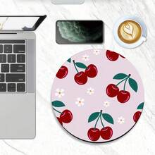 1pc Round Mouse Pad Cup Coaster Stylish Fast-Drying Non-Slip Desk Cup Mat - A - View 7