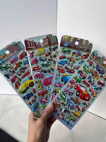 New Creative Cartoon Bubble Stickers, Cute Bubble Stickers, 3D Self-Adhesive Sticker Paintings, Luxury Car , Various Patterns