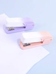 1PC Rotation Design Gradient Stapler - Stapler That Allows You To Staple Papers And Documents From Multiple Angles, Portable Study And Office Supply - Multicolor - View 5