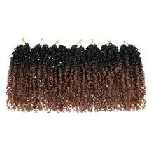 Extensiones de cabello trenzado sintético con rizos, cabello crochet mini twist yaki pre-enrollado de 8/10/12 pulgadas en color marrón - Multicolor - Ver 9