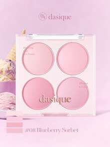 Bảng phấn má hồng lì 4 màu Dasique, lên màu chuẩn, lâu trôi, tạo hiệu ứng rạng rỡ tự nhiên, nhẹ nhàng và thoáng khí, công thức thuần chay, thương hiệu trang điểm thời trang, món đồ không thể thiếu cho mùa lễ hội Giáng sinh. - #08 Kem việt quất - Xem 11