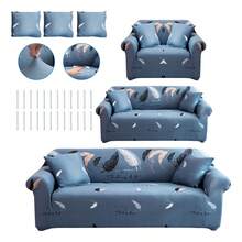Tendencia3pzs Protector Cubre Sala Sofa Elástico Lavable Funda SillonCalidad premium - Azul acero - Ver 2