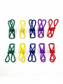 20pcs Multi-Purpose Clips - Metal Clips With PVC Coating, Non-Slip , Can Clip Photos, Random Color Delivery
