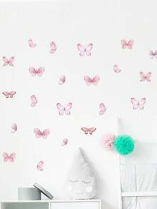 1pc Butterfly Decorative Self-Adhesive Removable Wallpaper, Suitable For Living Room Wall, Window Decoration - Cute Creative Wall Decor, Also Applicable For Refrigerator, Bathroom, Room, Bedroom Decoration - Multicolor - View 6