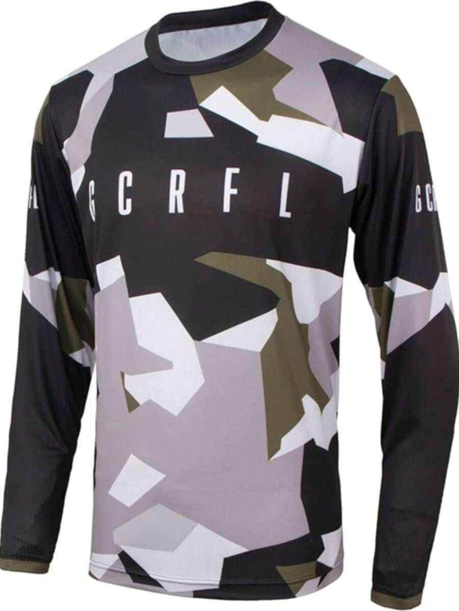 GCRFL Men Cycling Jersey Shirt Short/Long Sleeves Downhill, Off-Road, MTB Jersey Racing Riding Mountain Bike Motocross Shirt
