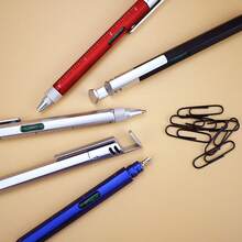 8-In-1 Multifunctional Tool Pen Set, Including Stylus Pen, Screwdriver, Caliper, Level, Ruler, Phone Holder, Versatile Repair Tool Kit Suitable For Phone, Watch, Glasses Maintenance - Multicolor - View 6