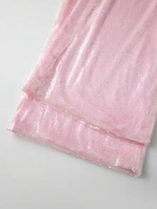 Women's Sparkle Sequin Pants Lightweight Elastic Waist Wide Leg Loose Pants Trousers - Rosa - Ver 6