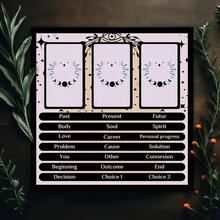 1pc Zodiac Horoscope Divination Altar Cloth Astrology Tarot Mat Occult Witchcraft Ritual Tablecloth Celestial Star Sign Spiritual - Multicolor - View 3