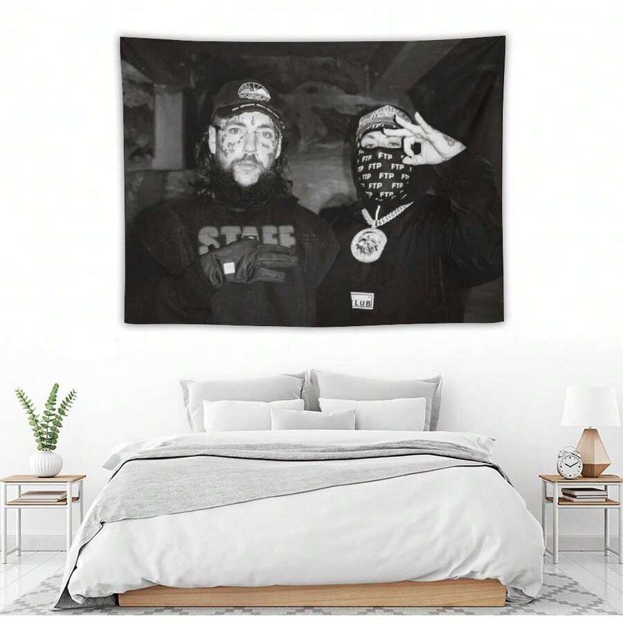 Flag $Uicideboys Music Album Poster Tapestry For Bedroom, Living Room & Dorm Decor Hanging Lightweight - 彩色 - 查看 1
