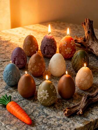 1pc Easter Egg Silicone Mold, Suitable For DIY Scented Candles, Plaster Art Eggs, Resin Decorations, Clay Crafts And Cement Home Decor, Applicable For Easter Party, New Year Celebration, Daily Home Decoration, Thanksgiving Table Centerpiece And Spring Season Gifts. The Mold Is , Non-Deformable, And Easy To Demold, Suitable For Repeated Production Of Holiday-Themed Handicrafts.