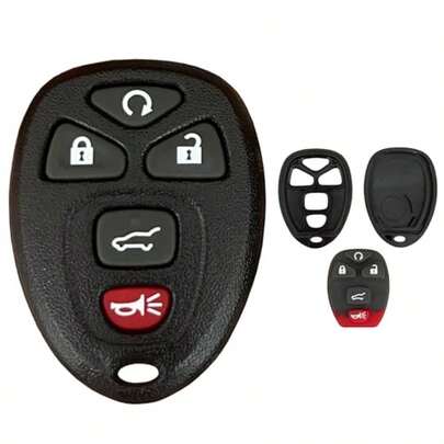 Car For C Key Shell Case Replacement Key Cover Fit For C Acadia Yukon Chevy Suburban Tahoe Traverse Cadillac Escalade SRX Buick Enclave Saturn Outlook Black