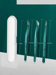 2/3pcs Stainless Steel Precision Tweezers Set, For Eyebrow & Facial Hair Removal, With Sharp Blackhead Tip, Multi-Function Beauty Tweezers, Easy To Handle Eyebrow Details, Various Shaped Tweezer Heads - Multicolor - View 11