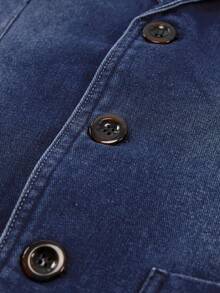 Blazer Vaquero Premium para Hombre, Corte Slim Fit y Confección Sastre, Combina Comodidad Casual con Elegancia Business-Casual - Azul - Ver 6