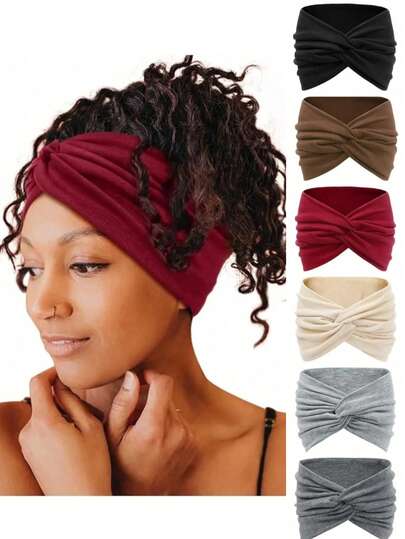 1pc Women's Wide Headband, Suitable For Sports | Elastic Yoga Running Headscarf | Anti-Slip Anti-Sweat Headband | Fashionable Fitness Accessory | Available In Multiple Colors, Hair Accessories, Hair Tools, Curling Accessories