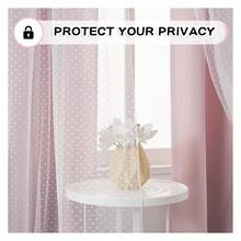 Pink Curtains For  Bedroom, 54 Inch Blackout Cute Short Curtains, Polka Dot Sheer, Grommet Top, 2 Panels - Window Treatments - 如圖29 - 查看 4