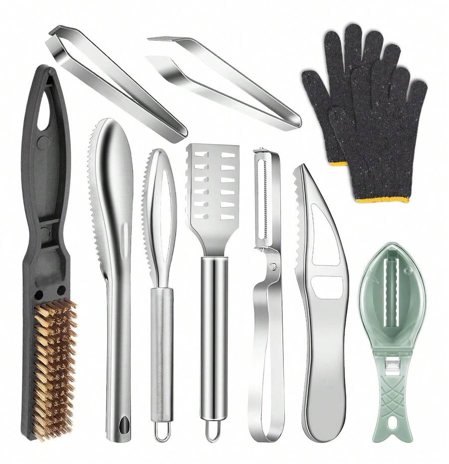 Tendencia10 Piezas Removedor De Escamas De Pescado Con AccesoriosCalidad premium - General - Ver 1